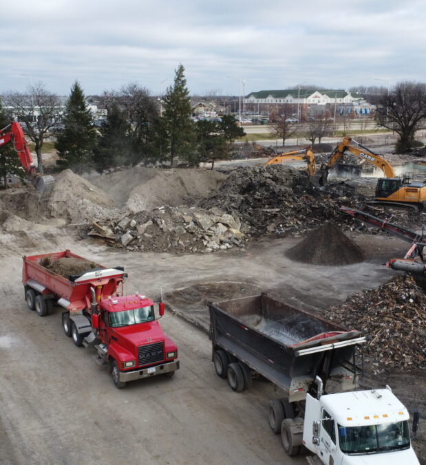 KLF removing soil from an industrial demolition project site