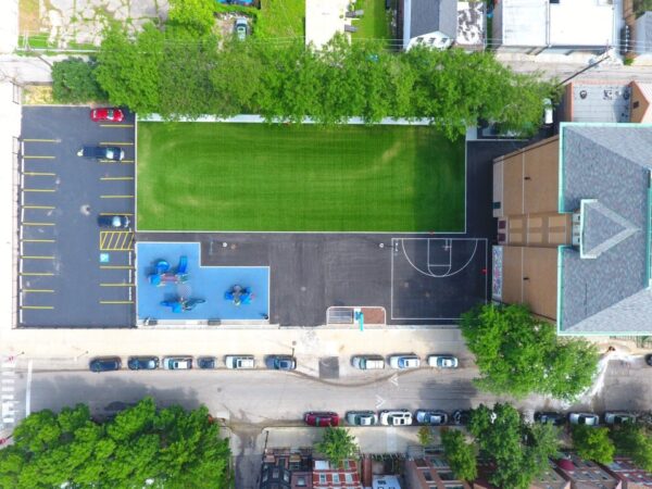 Aerial view of a KLF school project