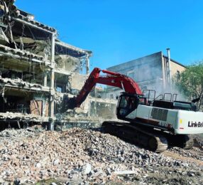 KLF demolishes a condemned building